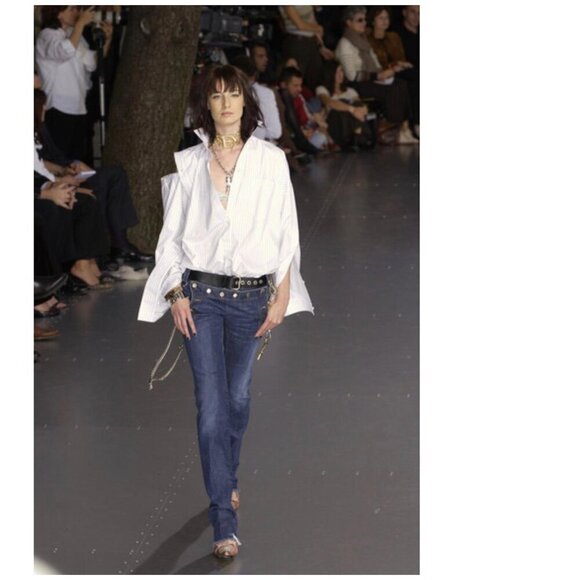 DOLCE & GABBANA VINTAGE 2003 EYELET LEATHER BELT main image 4